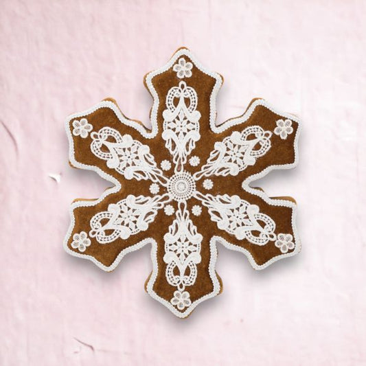 13.5" Gingerbread Snowflake