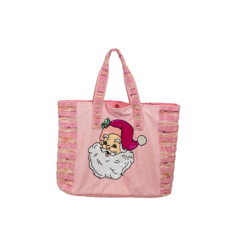 Baby, It's Cold Outside Sequin Santa Tote