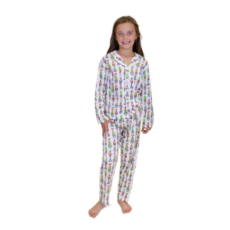 Festive Nutcracker Silky Satin Pajamas – Kids