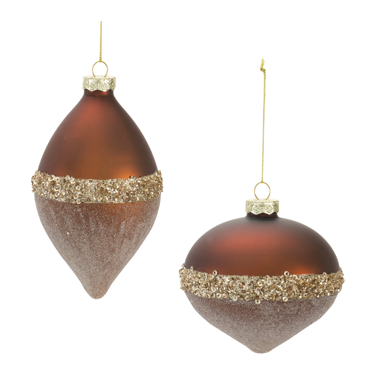 Chocolate & Champagne Glitter Ornament