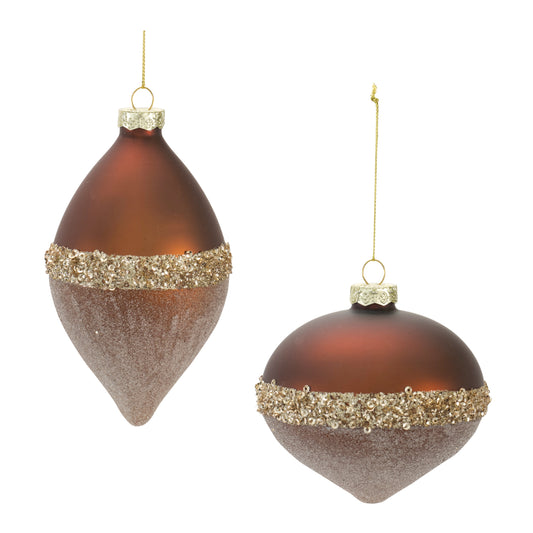Chocolate & Champagne Glitter Ornament