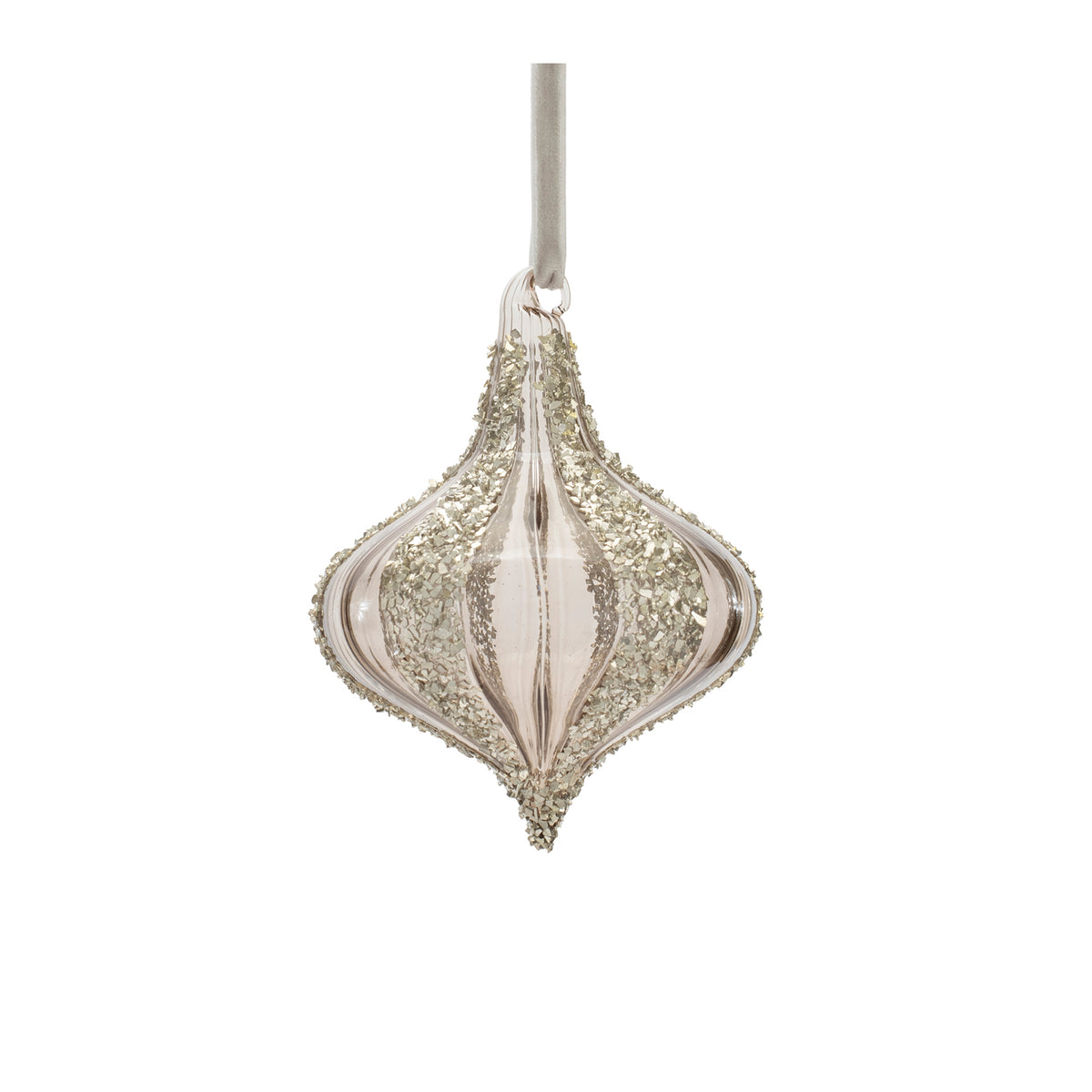 Smoky Glass Finial & Onion Ornaments