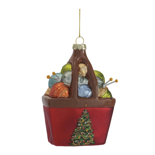 Christmas Knitting Bag Ornament