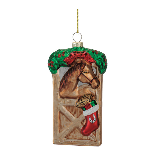 Christmas at the Stables Glass Ornament – 5"