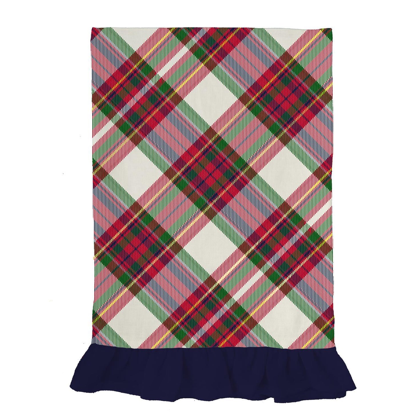 Mary Square | Holiday Plaid Ruffle Tea Towel