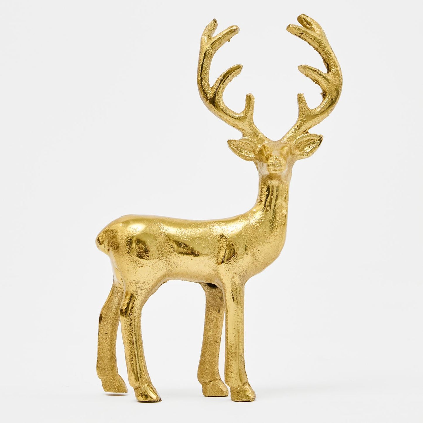 Gold Metal Reindeer Figurine