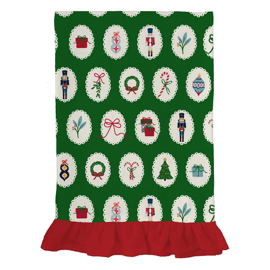 Mary Square | Holiday Medley Ruffle Tea Towel