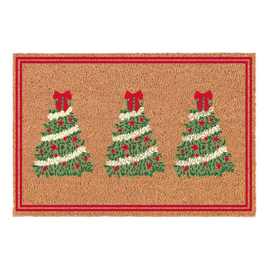 Traditional Christmas Tree Door Mat