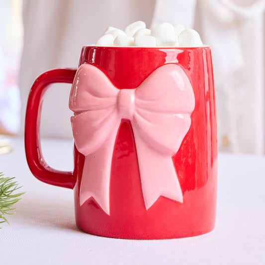 Mary Square Pink Bow Mug