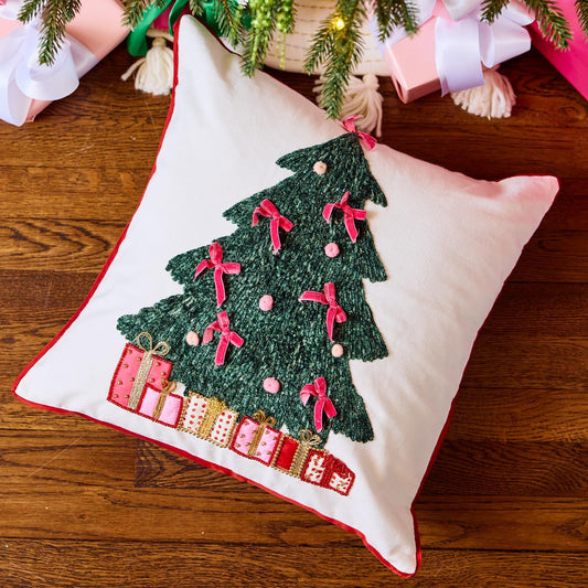 Whimsical Christmas Tree Pillow