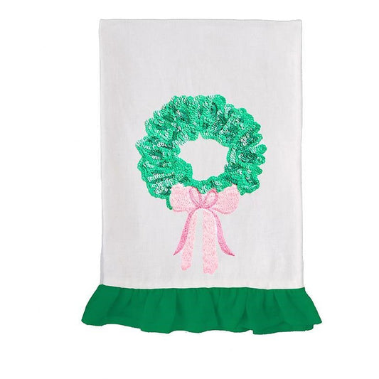 Tea Towel | Sequin Wreath – Mary Square Brand