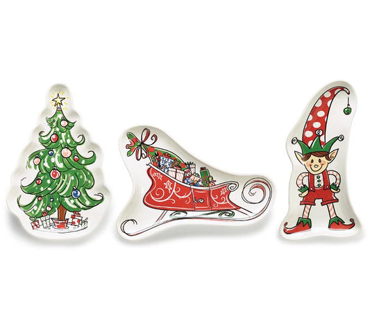 Whimsical Christmas Serving Platters – Sold Separatel