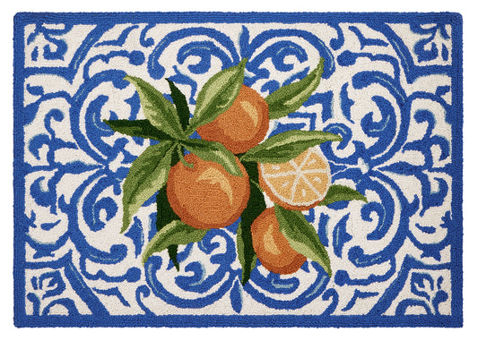 Mediterranean Oranges Hook Rug – 2' x 3'