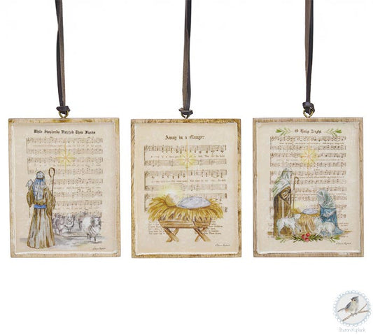 Religious Hymn Mango Wood Ornaments – Sold Separately