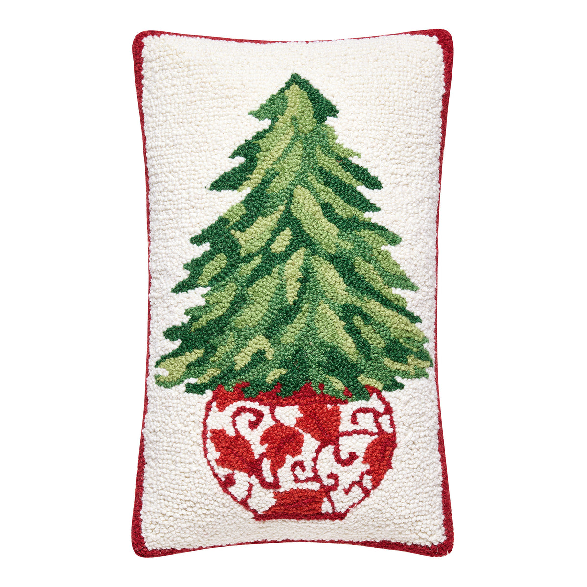 Red Chinoiserie Tree Hook Pillow – 12" x 20"