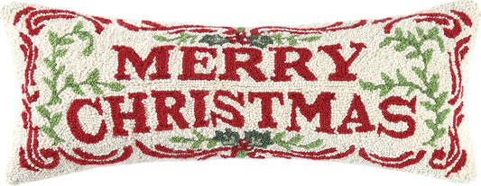 Merry Christmas Hook Pillow – 10" x 26"