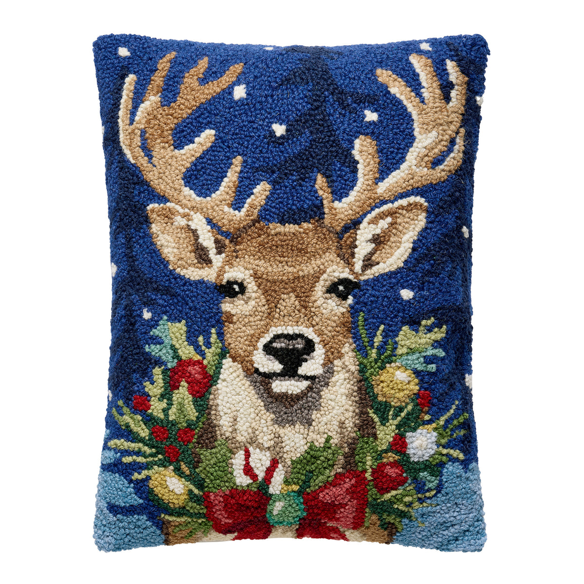 Christmas Deer Hook Pillow – 14" x 18"