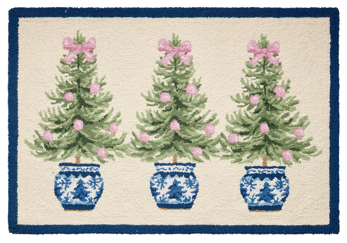 Holiday Trees Hook Rug – 2' x 3'