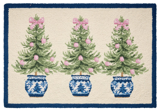 Holiday Trees Hook Rug – 2' x 3'