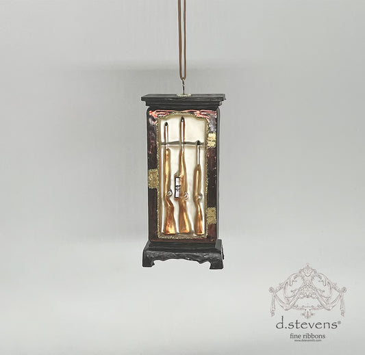 5.5" Glass Gun Cabinet Ornament