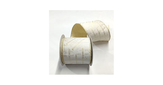 "Oh Holy Night" Hymn Ribbon, 4" x 5 Yards