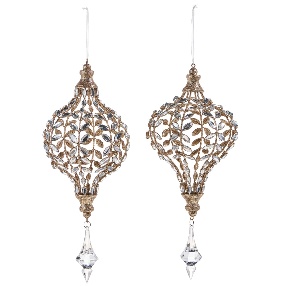 14" Jeweled Drop Ornament (Sold Separately)