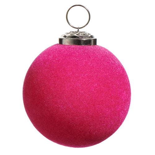 3" Pink Flocked Ornament