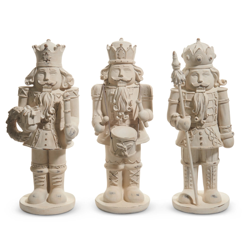 11.75" Distressed Whitewashed Nutcracker – Sold Separately