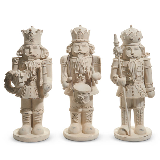 11.75" Distressed Whitewashed Nutcracker – Sold Separately