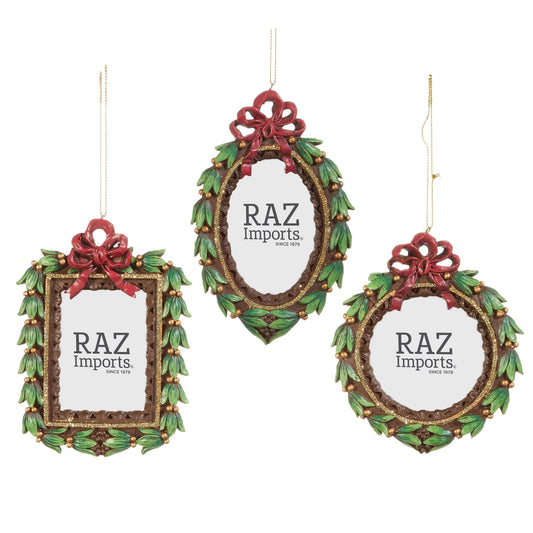 5.5" Christmas Keepsake Frame Ornament
