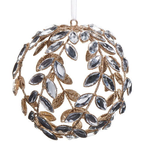 4.5" Jeweled Openwork Ornament