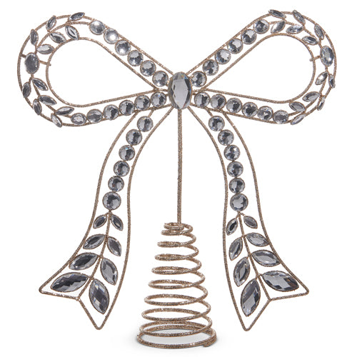 10.5" Jeweled Bow Tree Topper