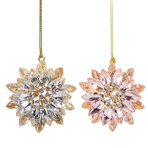 2" Crystal Flower Ornament – Sold Separately