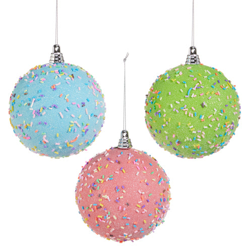 4" Sprinkle Ball Ornament – Sold Separately