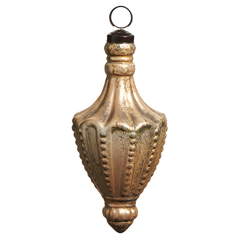 6" Antique Gold Finial Ornament