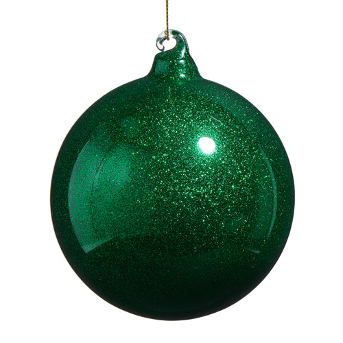 Emerald Green Glitter Ornament – 4"