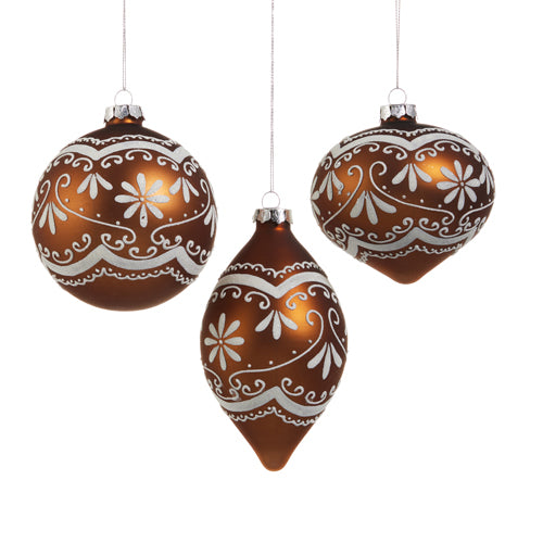 Gingerbread Scroll Ornaments – 4" (Sold Separately)