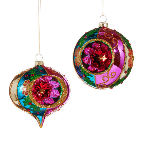 4" Retro Reflector Glass Ornament – Sold Separately