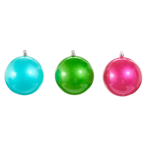 Shiny Shatterproof Ball Ornament – 4" (Sold Separately)