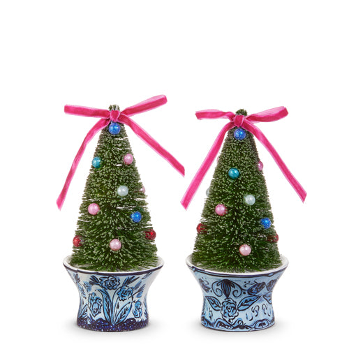 Chinoiserie Bottle Brush Tree with Ornaments – Sold at Random