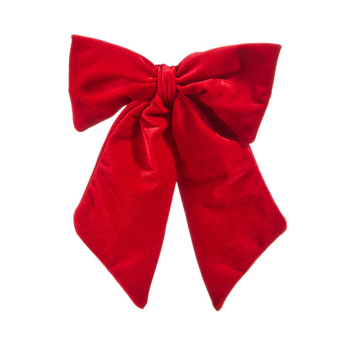 11" Red Velvet Bow with Clip