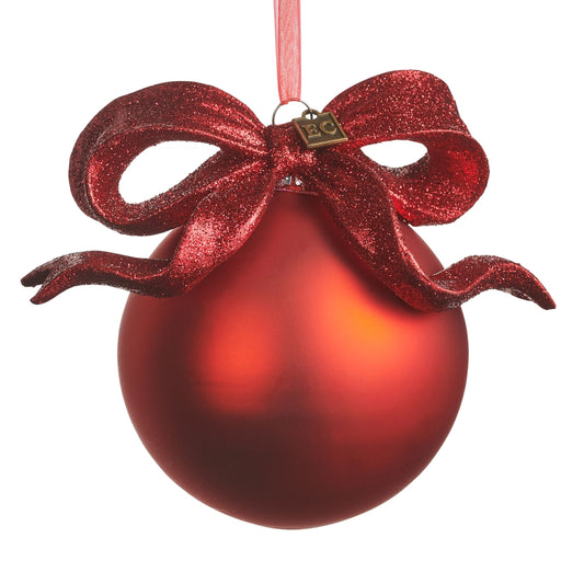 Eric Cortina 5.5" Red Ribbon Ball Ornament