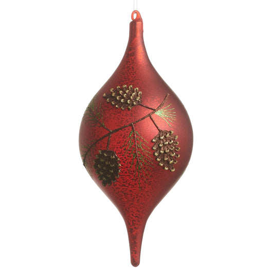 13" Mercury Glass Pinecone Finial Ornament