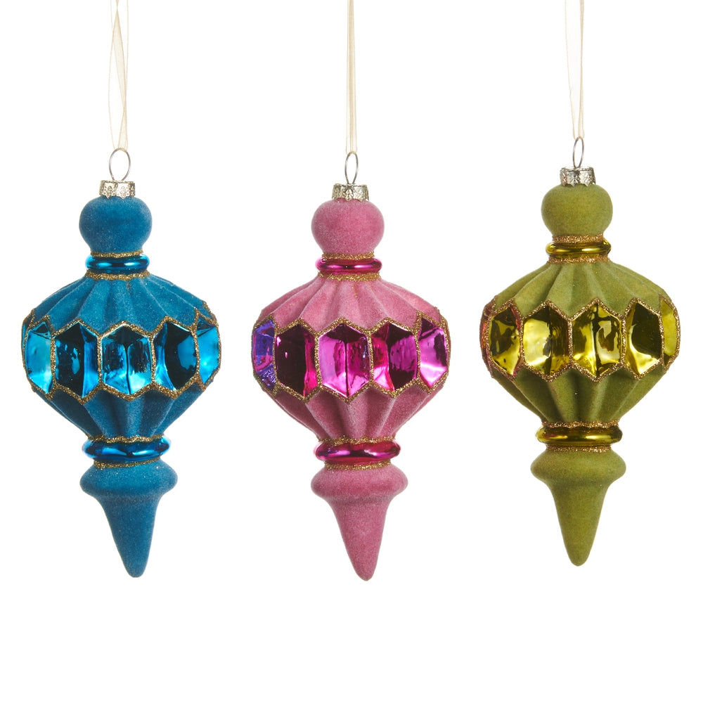5.5" Jewel Band Finial Ornament