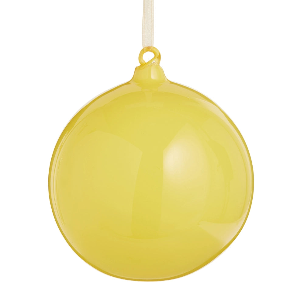 5" Yellow Ball Ornament