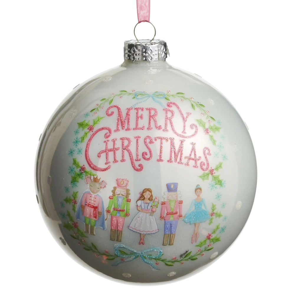 5" Pastel Nutcracker Ballet Ball Ornament