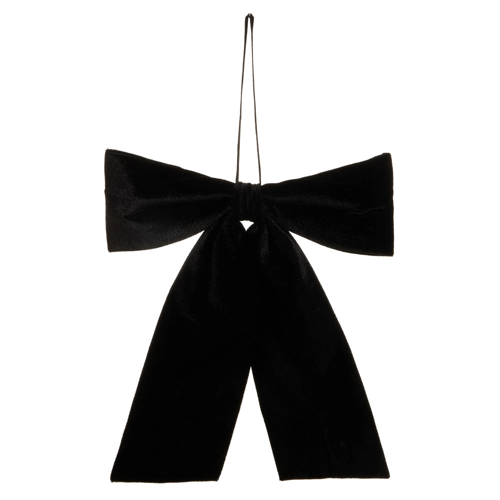 12.5" Black Velvet Bow Ornament