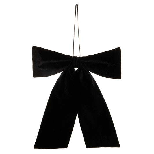 12.5" Black Velvet Bow Ornament
