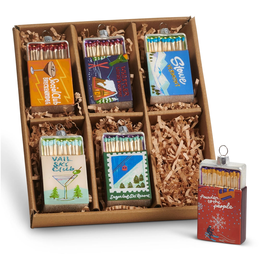 3.25" Box of Holiday Matchbooks Ornaments