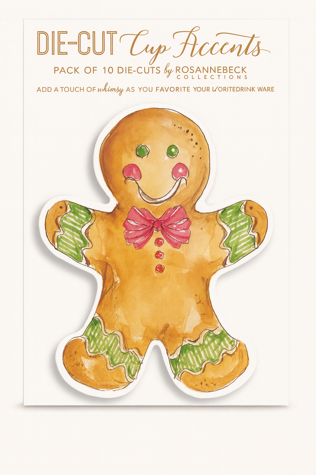 Gingerbread Die-Cut Cup Accents – 10 Pack